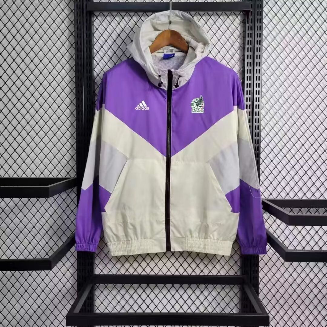 AAA Quality Mexico 23/24 Wind Coat - Purple/White